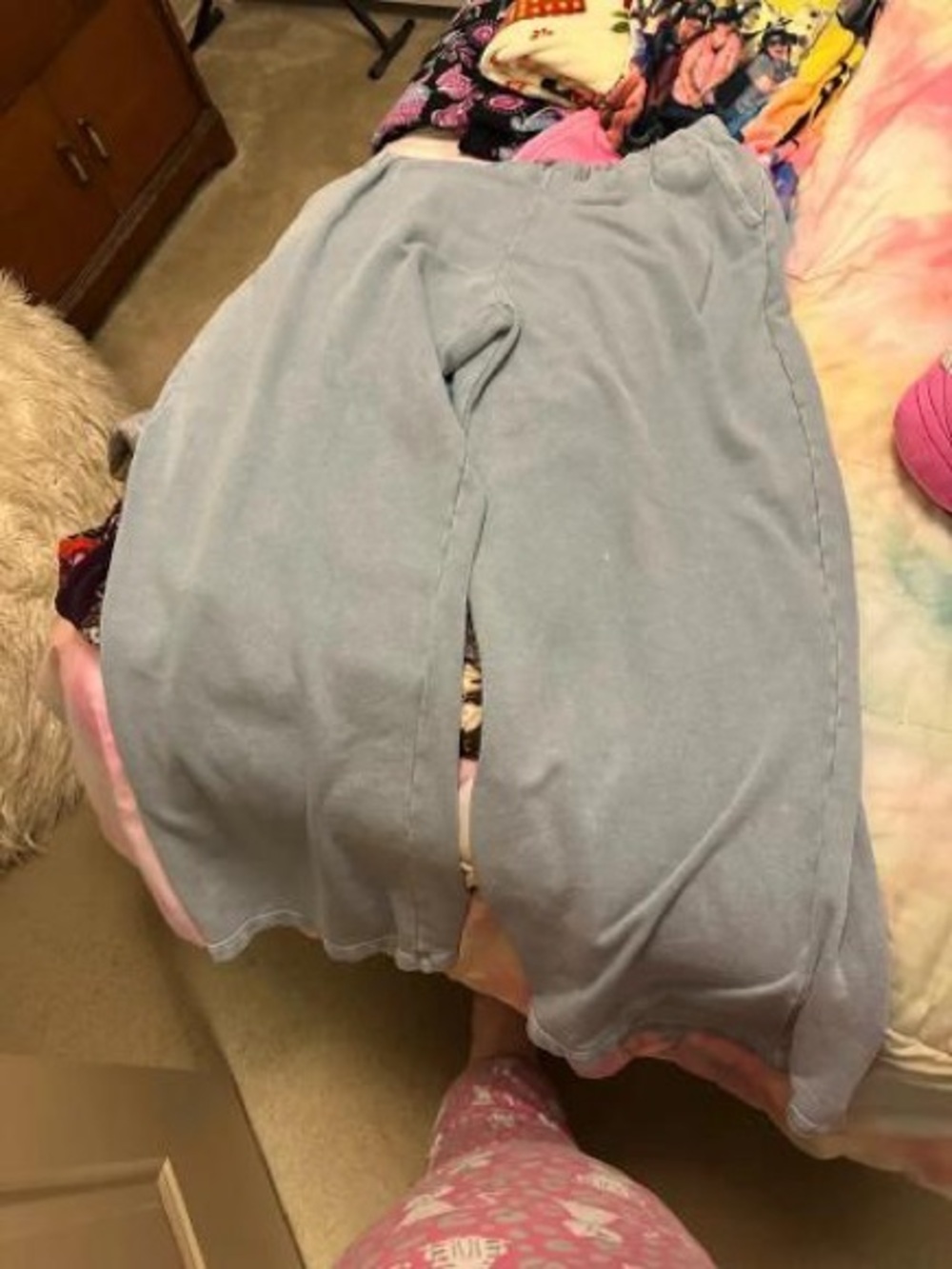 aerie Wide Leg Pants in Light Blue